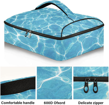 Casserole Carriers for Hot or Cold Food Reusable Casserole Dish Carrier Insulated Thermal Large Capacity Durable Perfect for Party Camping Family Gatherings Yellow Fish - Colors B