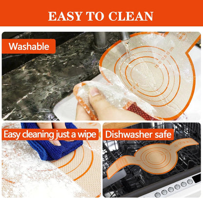 UBeesize Oversize Silicone Baking Mat, 23.6x31.5 Inch Non Stick Pastry Mat with Measurements, XXL Large Nonslip Counter Mat, Fondant/Pie Crust Mat for Making Cookies Macarons Bread Baking Supplies