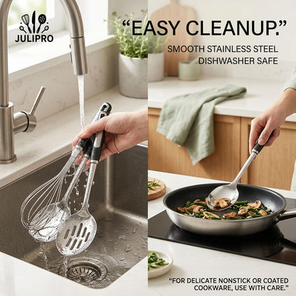Stainless Steel Cooking Spoon Set, Serving,Slotted & Ladle