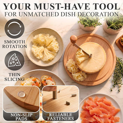 Cheese Curler for Making Rose-Shaped Cuts, Stainless Steel Blade