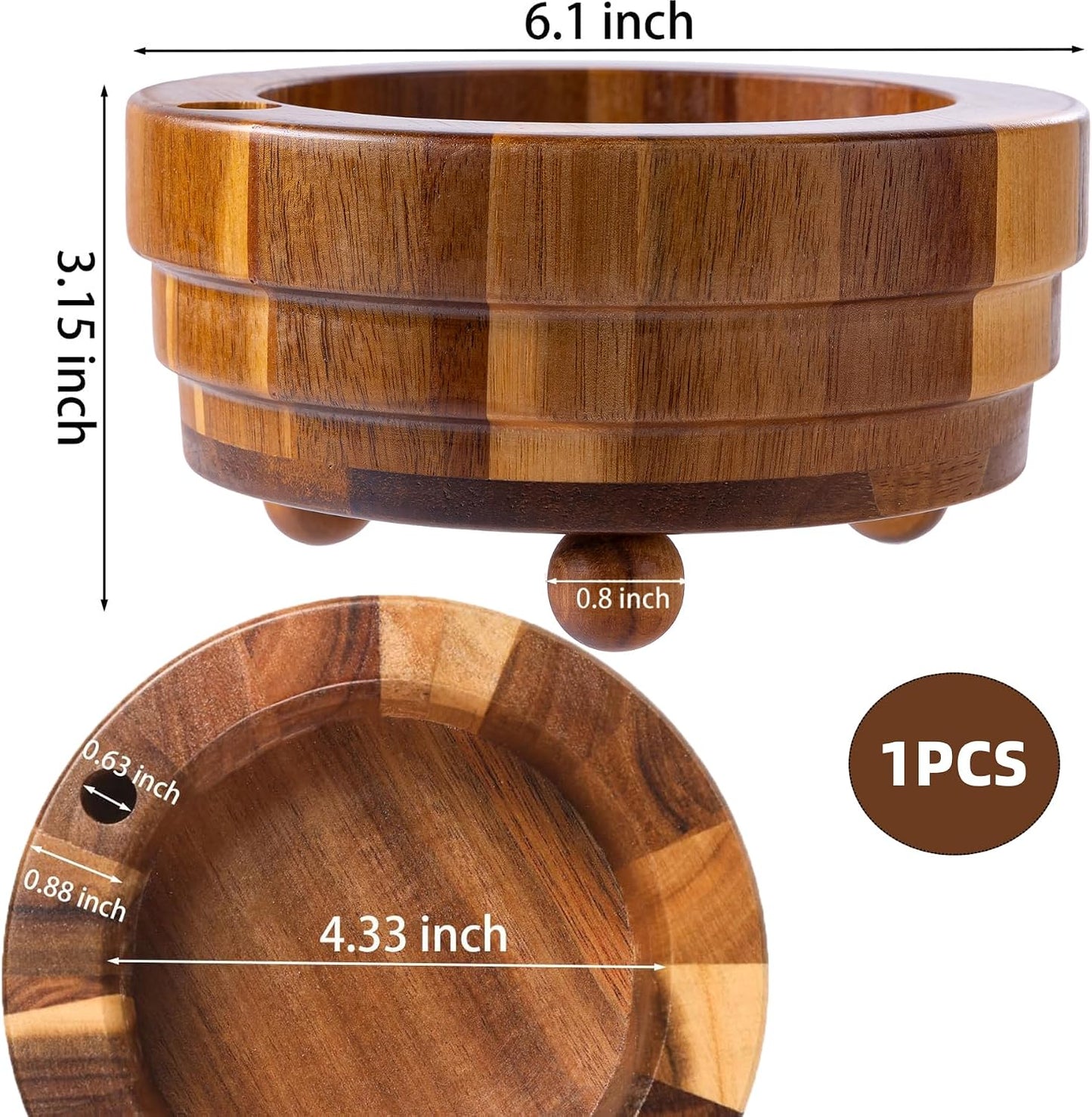 Acacia Wood Cup Holder with Marker Slot, Paper Cup Storage Box Mark Your Cup and Drink Up, Rustic Disposable Cup Dispenser for Party Bar Kitchen Bathroom