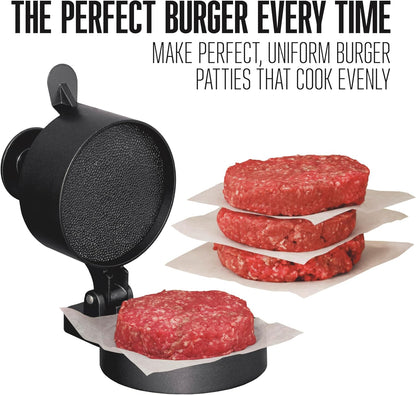 Weston Burger Press, Makes 4 1/2" Diameter Patties for Hamburger, Crab Cakes, Sausage, 1/4lb to 3/4lb, Single, Non-stick Heavy-Duty Cast Aluminum (07-0301)