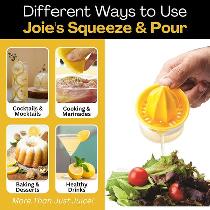 Joie Lemon and Lime Small Hand Juicer and Reamer, Built-In Measuring Cup