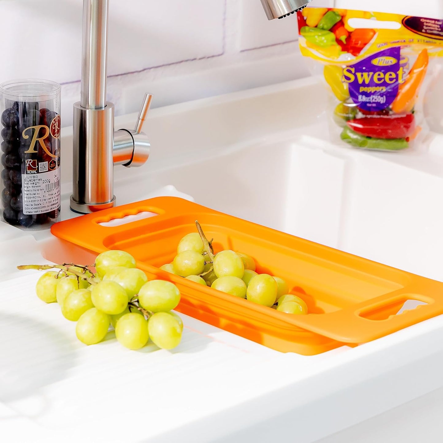 SAMMART Over The Sink Rectangular Colander (Sea Angel)