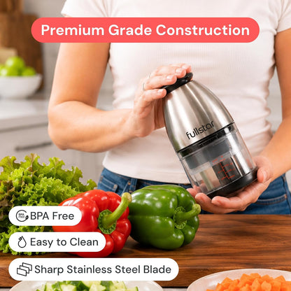 Fullstar Hand Chopper, Manual Vegetable & Onion Chopper, 1 Cup Container