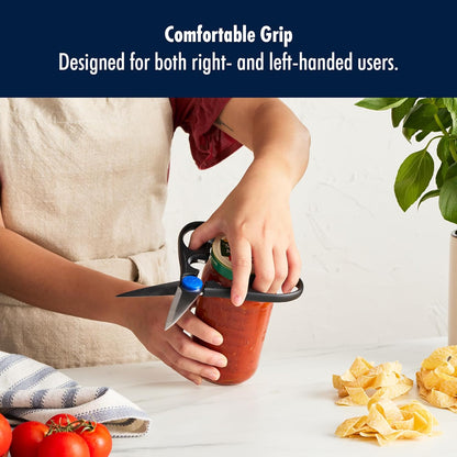 HENCKELS Kitchen Shears, Made in Japan, Kitchen Scissors, Multi-Purpose Scissors with Stainless Steel Blades, Built-In Bottle Opener & Soft Grip – Dishwasher Safe