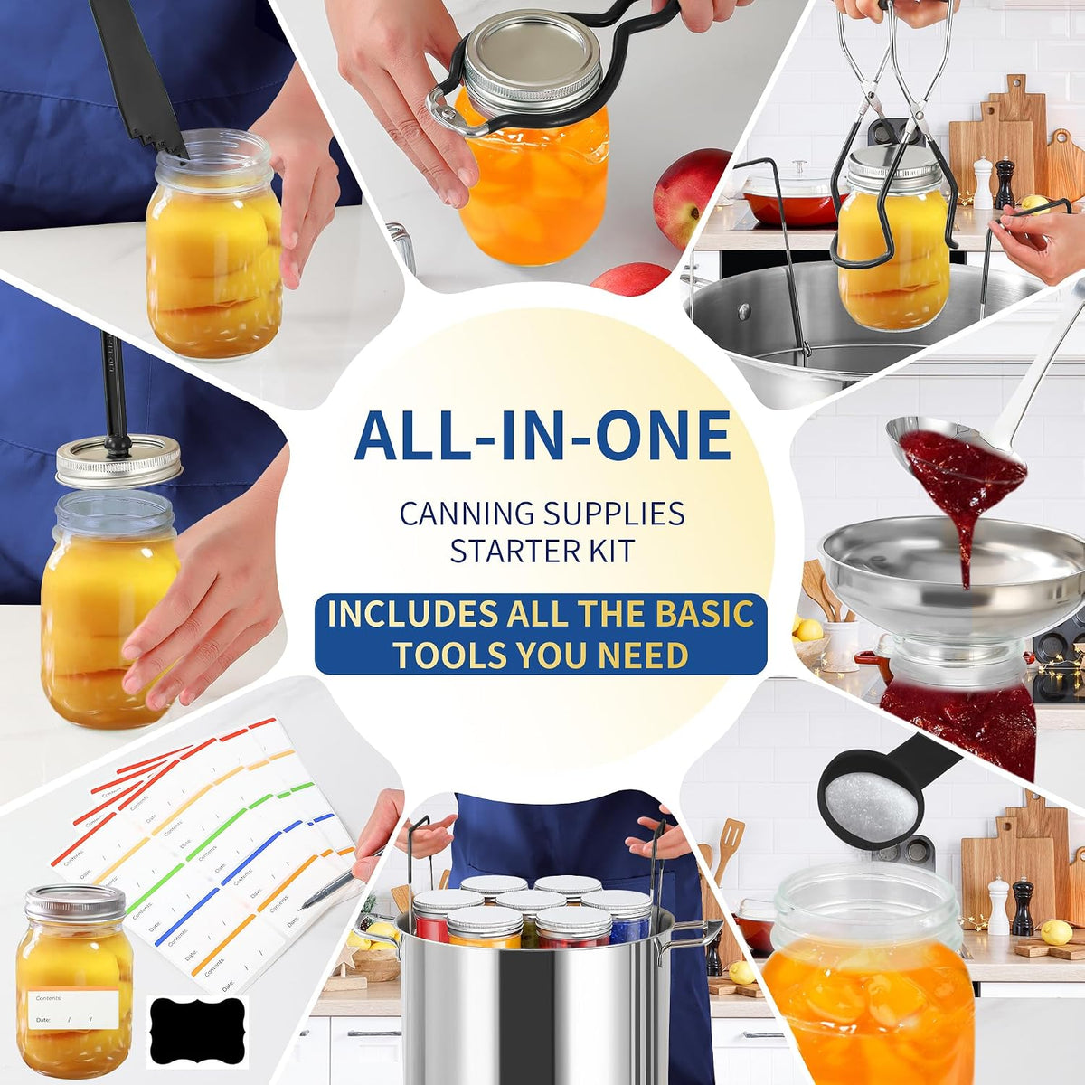 Canning Supplies Starter Kit,Canning Kit Set for Beginners