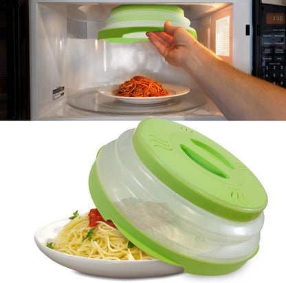 HOVER COVER Magnetic Microwave Splatter Cover - 12-Inch Collapsible - Gray