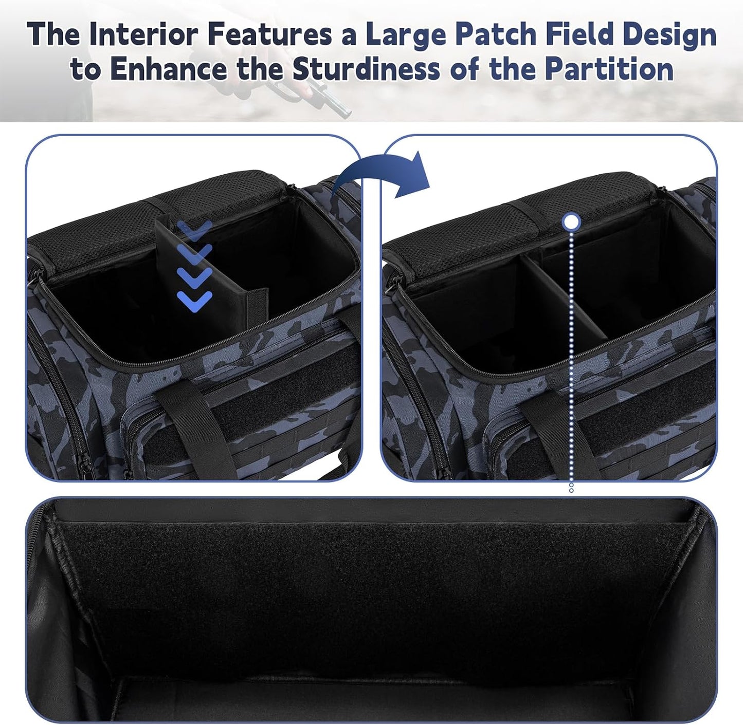 Tactical Pistol Range Bag, Gun Range Bag for Handguns, Shooting Duffle Range Pistol Bag with 6X Magazine Slots, Extra Pockets for Ammo and Essentials