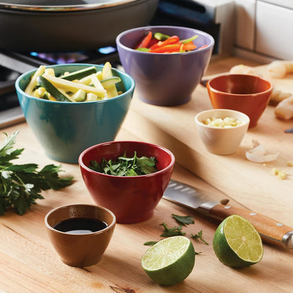 Rachael Ray Tools and Gadgets Nesting/Stackable Measuring Cups Set, 6 Piece - Assorted Colors
