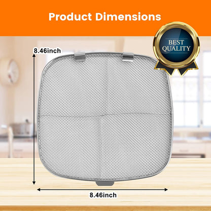 Stainless Steel Splatter Shield for Ninja Foodi AG301, Air Fryer Accessories Replacement Parts Fine Mesh Splatter Screen for Ninja Foodi 5 in1 Indoor Grill Air Fryer AG300,AG300C,AG301C,AG302,AG400