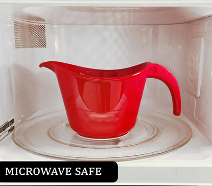 Reston Lloyd, Batter Bowl With Pour Spout, Non-Slip Base, Erogonomic Space Saving Detachable Handle, 2 QT Heavy Duty BPA-Free Microwave & Dishwasher Safe, Plum