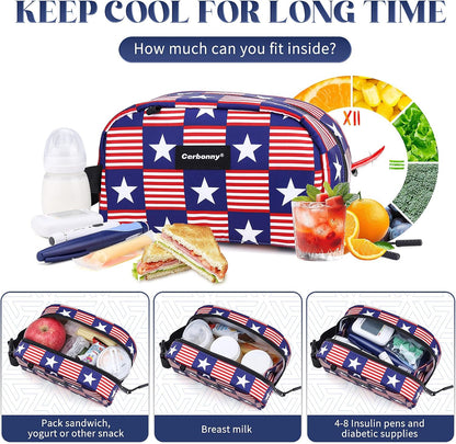 Cerbonny Freezable Cooler Bag for Work/School Travel - Mini Insulated Bag Fit For Yogurt