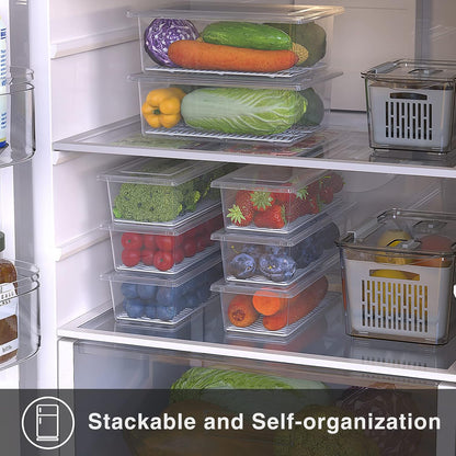 SILIVO Snackle Box Container - 9 Compartment Portable Divided Serving Tray with Lid and Handle,Clear Snack Organizer for Candy, Fruits, Nuts, Snacks - Perfect for Party, Travel and Entertaining