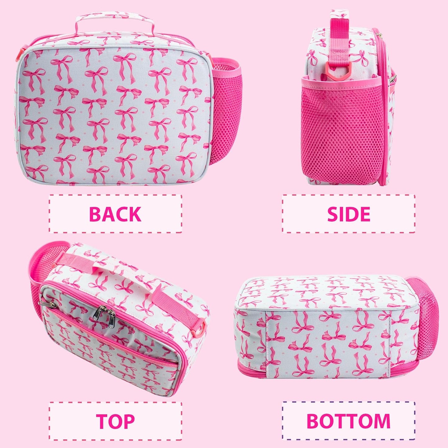 RLGPBON Kids Lunch Bag,Insulated Lunch Box for Girls,Lunch Bag Toddler Teen,School Daycare Cute Travel bags
