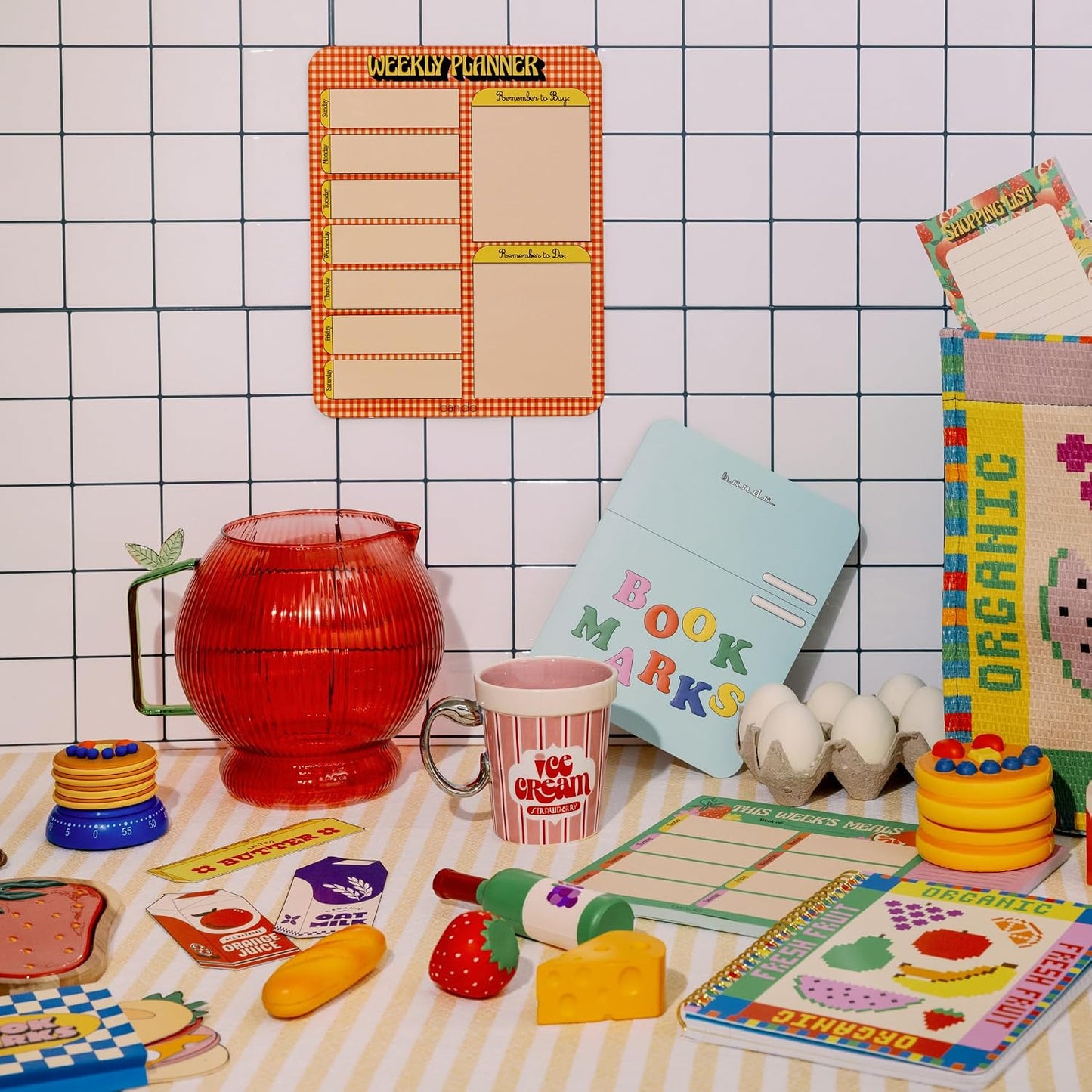ban.do Dry Erase Board to Do List, Magnetic Weekly Planner, Cute Whiteboard Calendar for Fridge, Task Manager