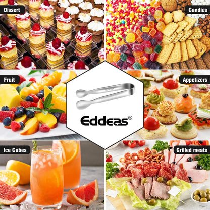 Eddeas Kitchen Tweezers Tongs, Cooking Tweezers Stainless Steel - 3 Size 12'' 10'' & 8 inch Ideal for Meat, pasta, plating and pinching delicate small pieces of food, Set of 3
