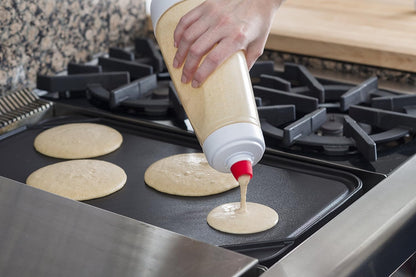 Whiskware Pancake Batter Mixer Plastic, Mixes 4 Cups of Batter, White