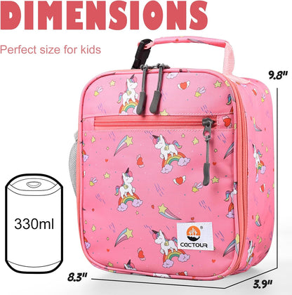 CaCTOUR Lunch Box Kids,Premium Insulated Lunchbox for Girls Boys,Soft Mini Cooler Bag Back to School Thermal Reusable Lunch Bag for Work School Picnic (Blue)