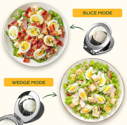 BIBURY Egg Slicer for Hard Boiled Eggs, Heavy Duty Aluminium Fruit Slicer