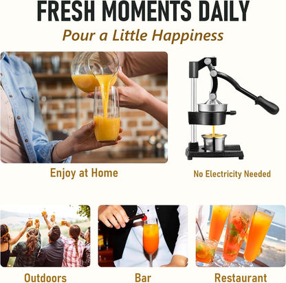 TONGCHANT Cast Iron Manual Juicer for Orange Lemon Citrus Fruit & Lime
