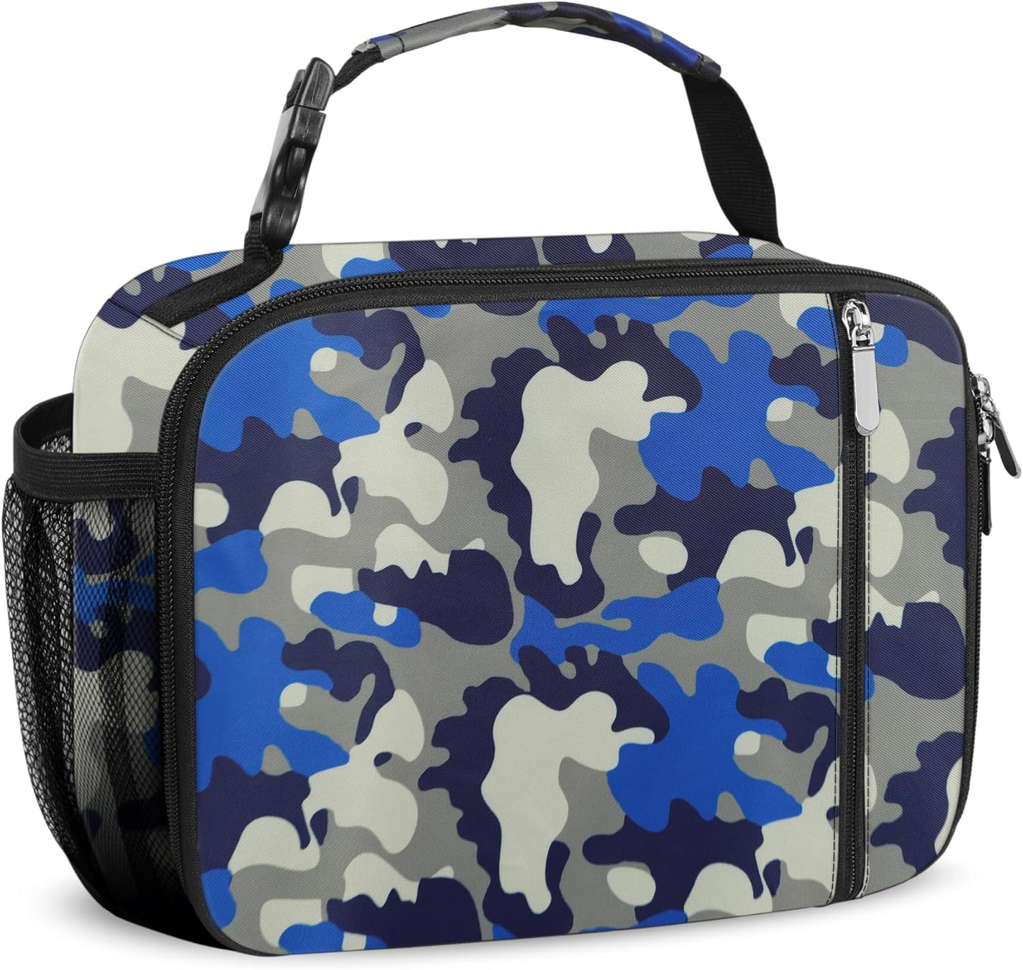 esouler Lunch Box Kids Insulated Lunch Bag for Boys & Girls Durable Children Lunchbox for School with Water Bottle Holder-Black
