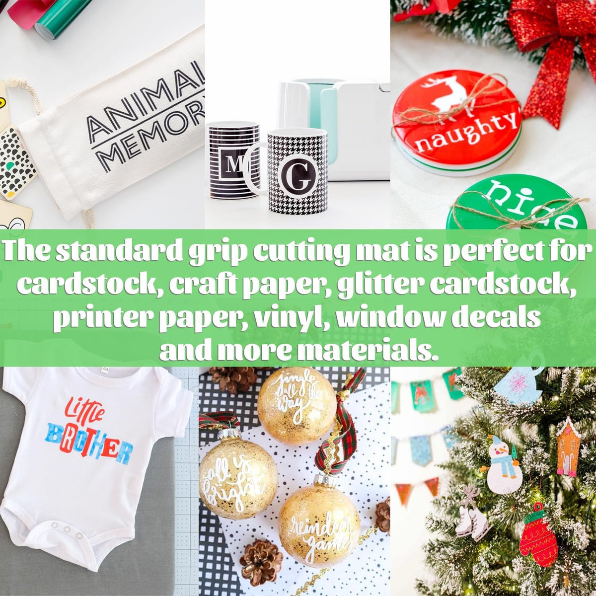 THANMAO Standard Grip Cutting Mat 3 Pack,12"x12" Standard Grip Cutting Mats for Cricut Maker 3//Explore 3/Air 2/Air/One，Replacement Accessories Card for HTV/Cardstock/Paper/Adhesive Vinyl