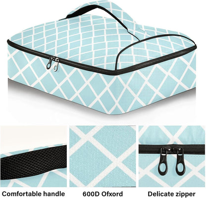Casserole Carriers for Hot or Cold Food Reusable Casserole Dish Carrier Insulated Thermal Large Capacity Durable Perfect for Party Camping Family Gatherings Yellow Fish - Colors A
