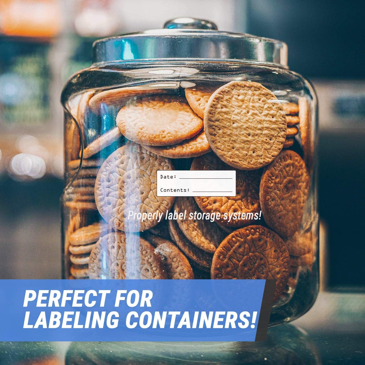 Food Storage Labels for Containers - 3 x 1 Inch, Date Stickers Refrigerator Freezer Plastic Container Food Storage Rotation Prep Restaurant Date Labels - 1 Roll, 300 Count