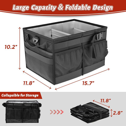 Lorbro Grill Caddy, BBQ Caddy with Paper Towel Holder, Portable Picnic Basket for Utensil and Condiment, Barbecue Grilling Tool Accessories Storage Organizer for Outdoor Griddle, Tailgate, Camping, RV