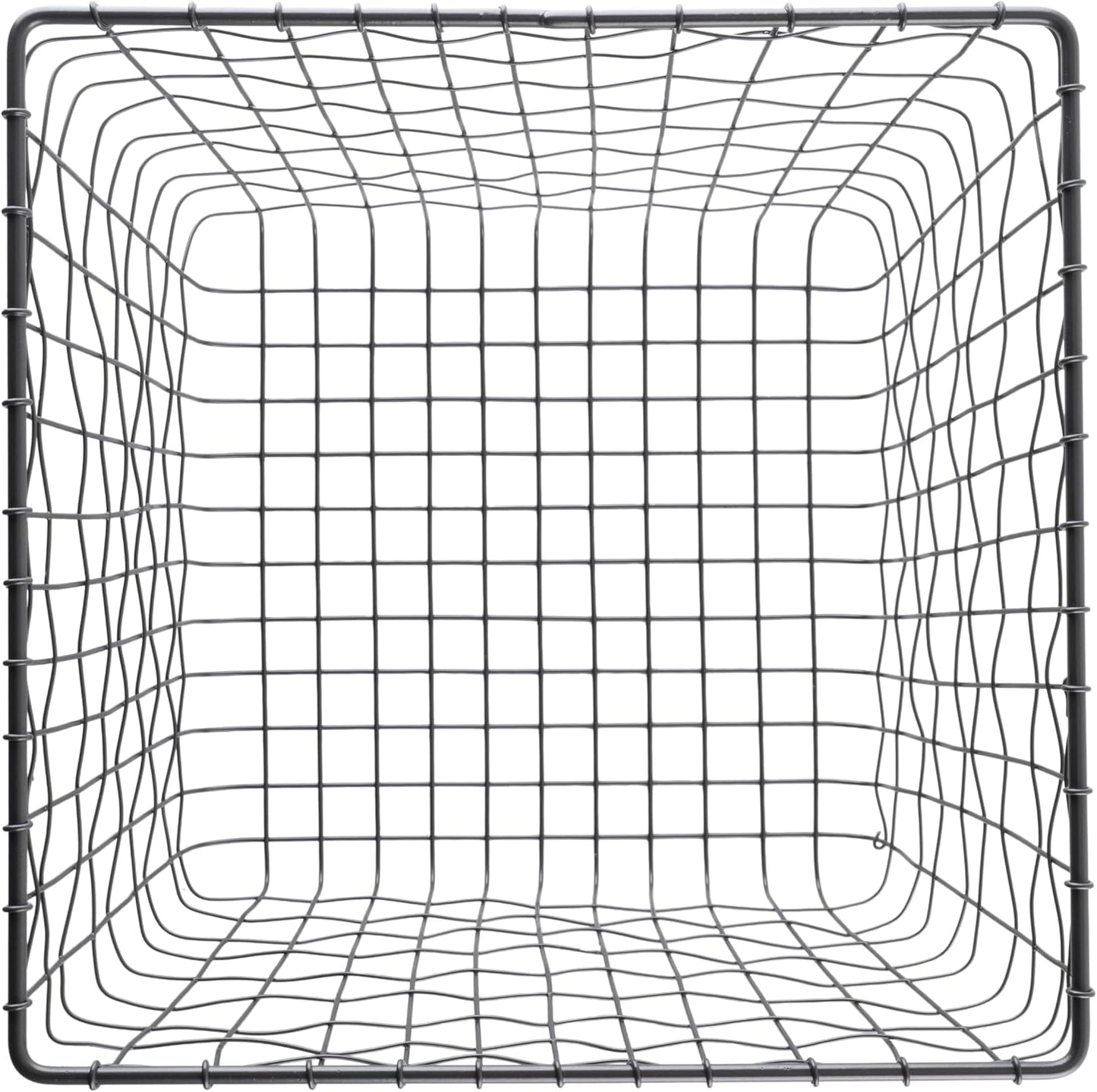 G.E.T. WB-315-MG Heavy Duty Iron Wire Utility Storage Basket/Bin with Handles, 11" x 8" x 8"