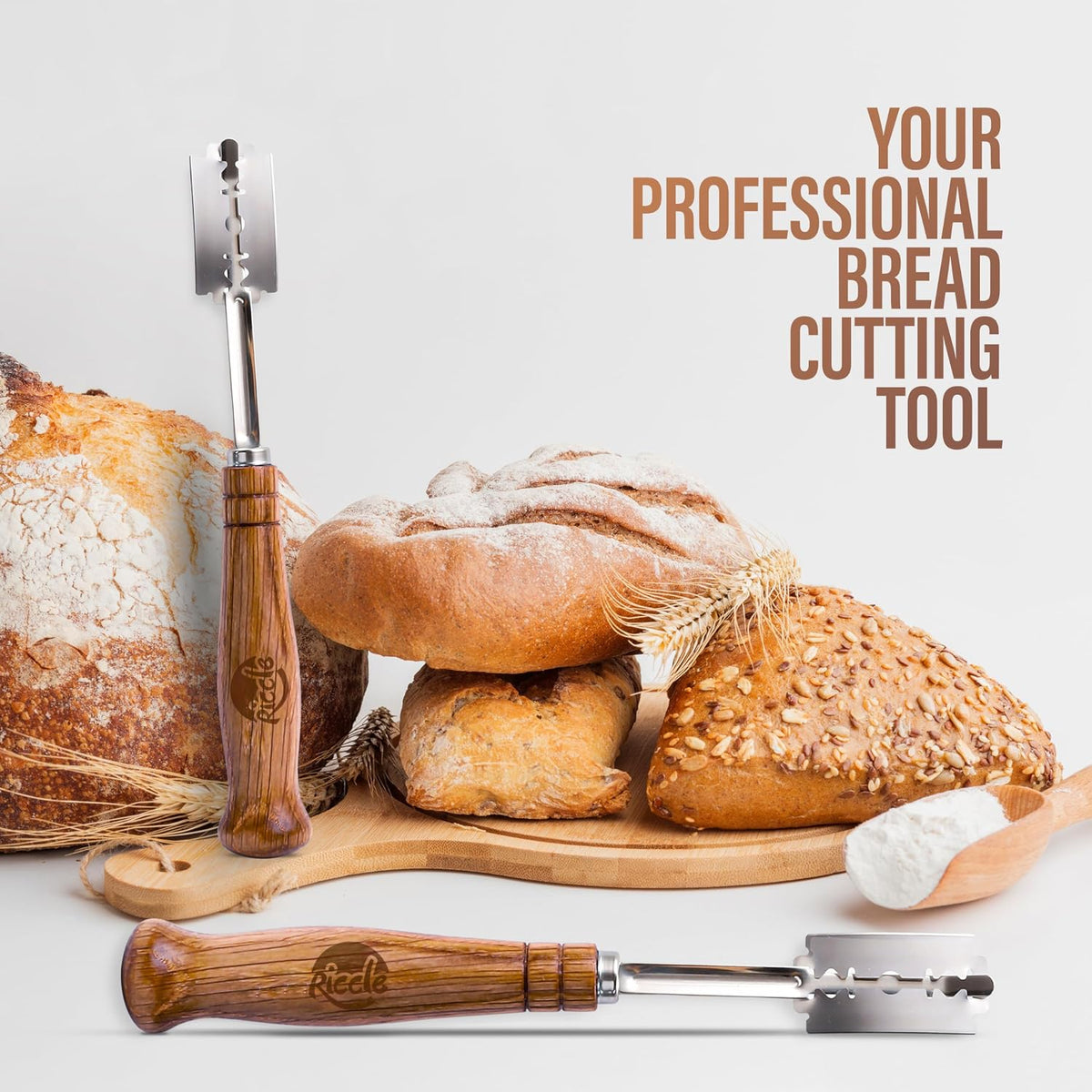 RICCLE Bread Lame, Sourdough Scoring Tool, Bread Scoring Tool, 10-Blade Set