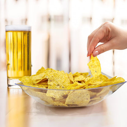 R-kay 6 Pack Square Plastic Serving Bowls - Clear Plastic bowls 16 Oz - Disposable Serving Bowls Heavy Duty For Weddings Catering And Birthday parties