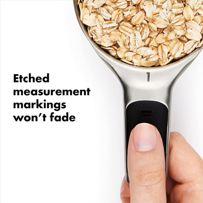 OXO Good Grips 4 Piece Stainless Steel Measuring Cups with Magnetic Snaps