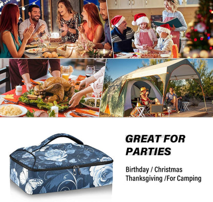 Casserole Carriers for Hot or Cold Food Reusable Casserole Dish Carrier Insulated Thermal Large Capacity Durable Perfect for Party Camping Family Gatherings Yellow Fish - Colors B
