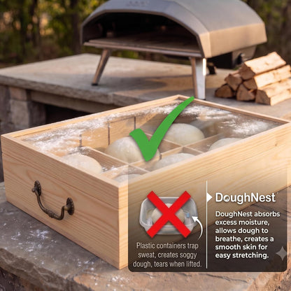 Pizza Dough Proofing Box • Dough Proofing container with lid • 6 Sections