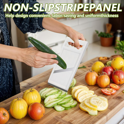 Hand Held Mandoline Slicer,Portable Handheld Vegetable Mandoline Slicer with Stainless Steel Blade, Cucumber Clicer Thin for Vegetables,Fruits,Potatoes,Cheese,Carrots,Quick Uniform Slice