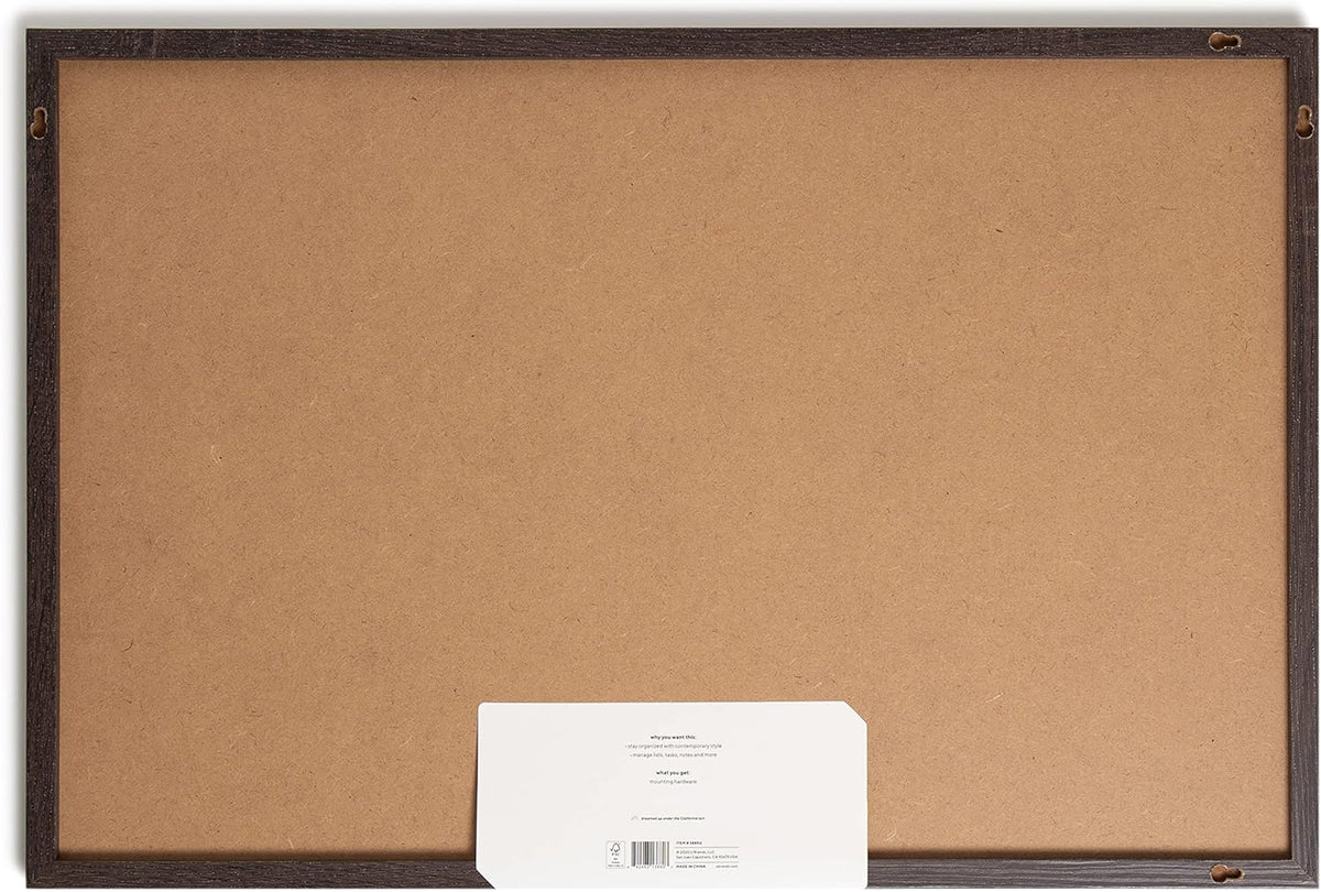 U Brands Framed Magnetic Weekly Calendar Dry Erase White Board, Office Supplies, Black Frame, with Marker, Magnet, 11” x 18”