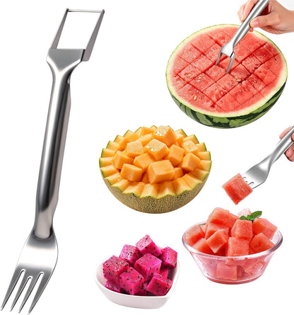 Watermelon Slicer Fork, Fruit Cutter for Bite-Sized Pieces