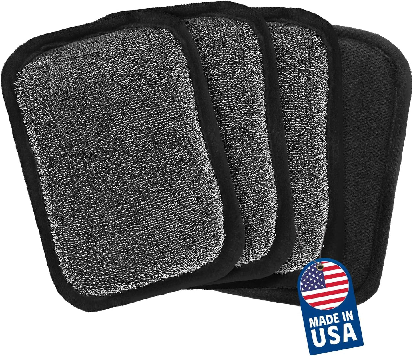 MEKER Grill Brush Bristle Free, Grill Cleaner Brush with 5 BBQ Replacement Head for Cast Iron, Stainless Steel Grates, Safe Grill Scraper Outdoor BBQ Grill, Black