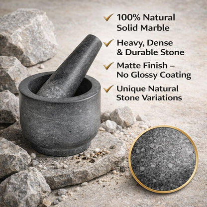 Mortar and Pestle Set, Black
