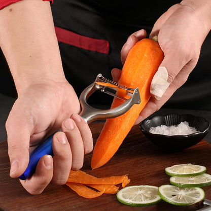 Vegetable Apple Peelers for Kitchen, Fruit, Carrot, Veggie, Potatoes Peeler, with Ergonomic Non-Slip Handle Sharp Stainless Steel Blade Good Sturdy with Julienne Function, 2-in-1, Silver