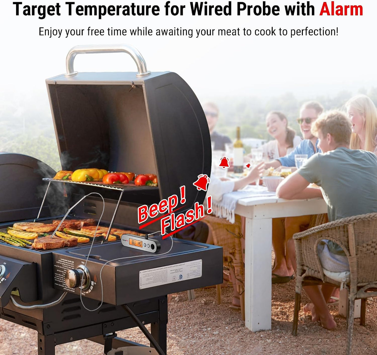 TempPro TempSwift Rechargeable Digital Meat Thermometer for Cooking