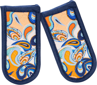 Cast Iron Skillet Handle Covers,Pot Handle Covers Heat Resistant,Pot Holders for Kitchen Heat Resistant,Machine Washable Handle Mitts 2 PCS(Striped)
