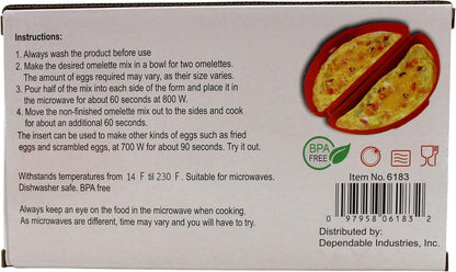 Microwave Egg Cooker 2-Egg Poacher Omelet and Scrambled Egg Maker