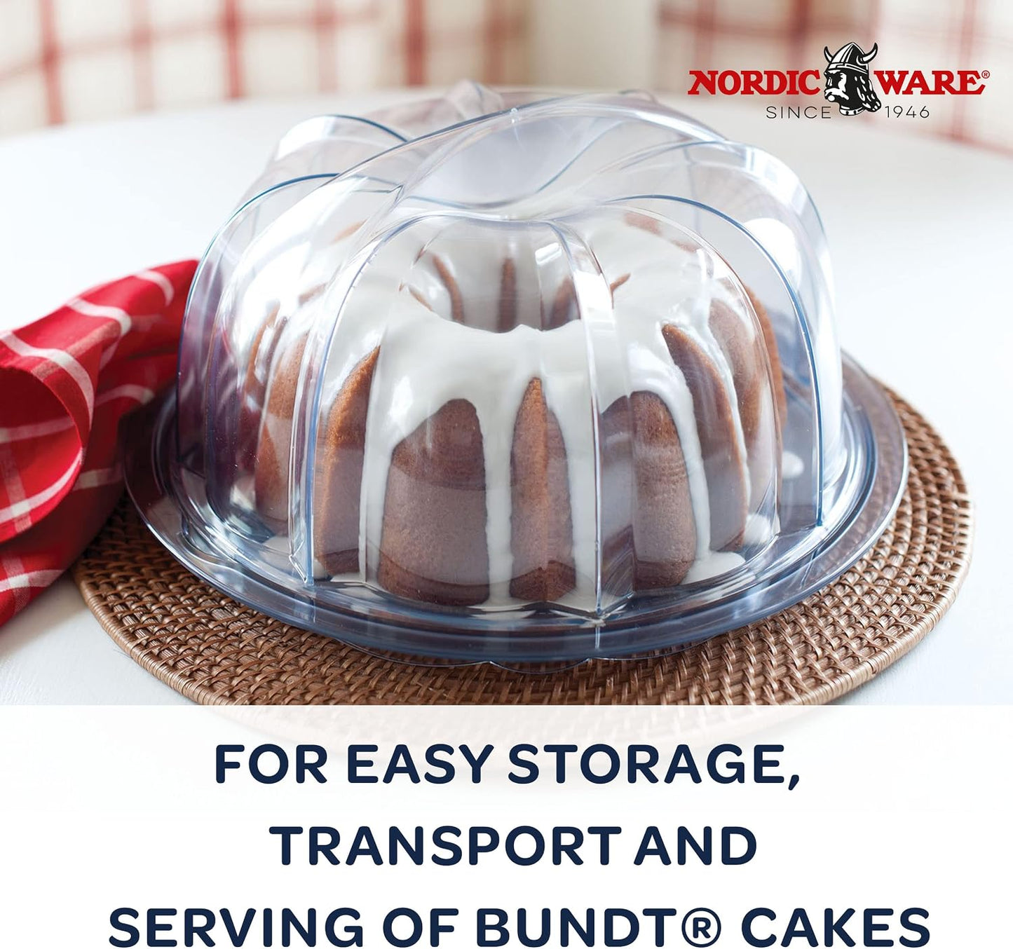 Nordic Ware Cakes and Cupcakes Carrier, Blue