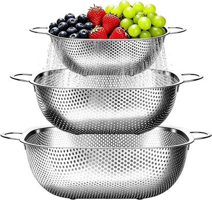 P&P CHEF Stainless Steel Colander Set, Strainers and Colanders for Kitchen