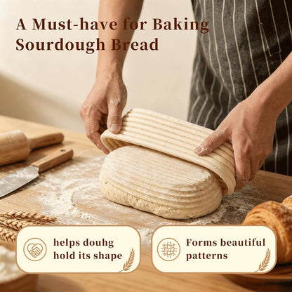 Banneton Bread Proofing Basket 2 Pack 10 In Oval Sourdough Proofing Basket