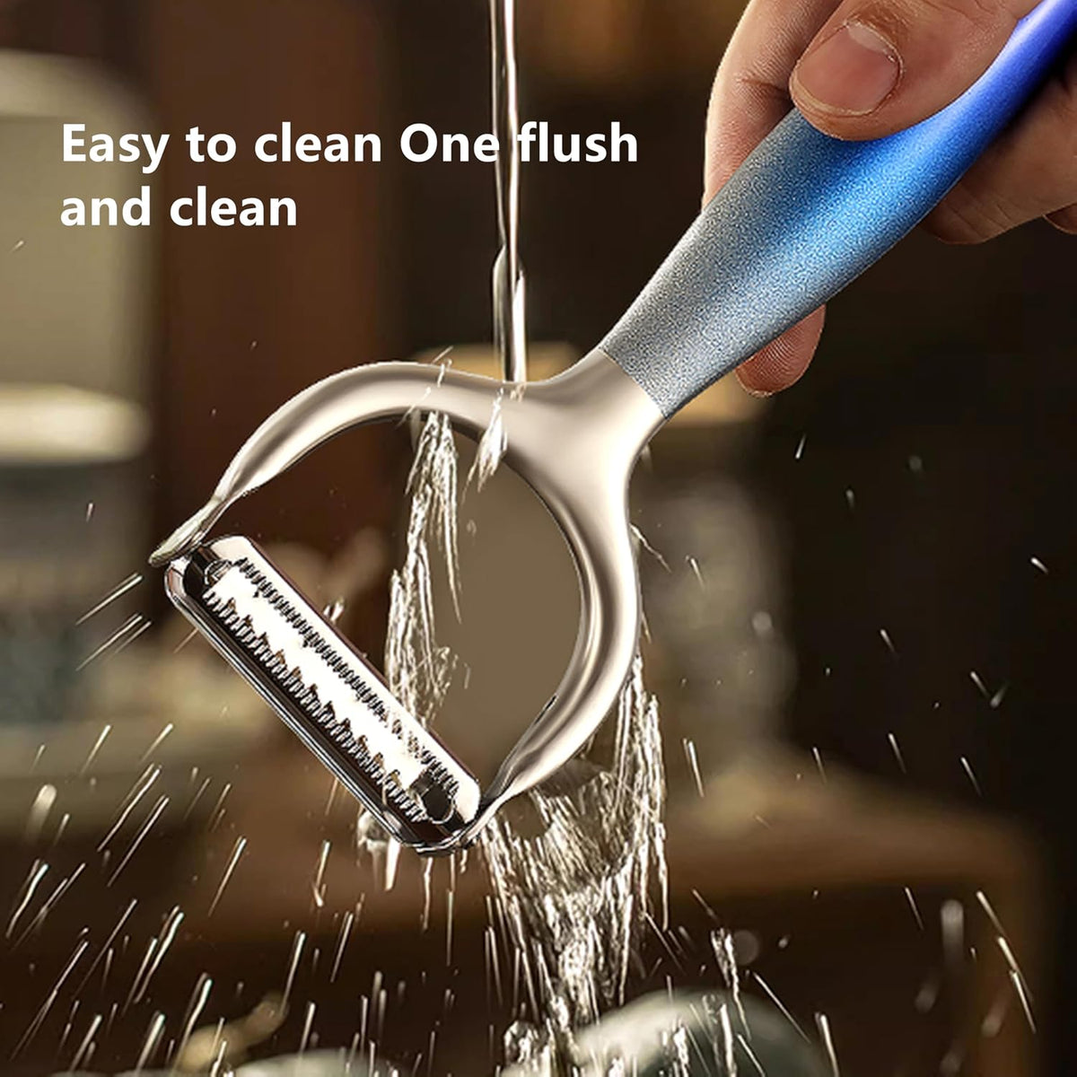Vegetable Apple Peelers for Kitchen, Fruit, Carrot, Veggie, Potatoes Peeler, with Ergonomic Non-Slip Handle Sharp Stainless Steel Blade Good Sturdy with Julienne Function, 2-in-1, Silver