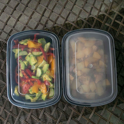 SafeWare Meal Prep Container Reusable 2 Compartment With Lids 28oz (25 Sets)- Food Prep Containers, Food Storage Bento Box | Stackable | Microwave | Dishwasher | Freezer Safe.
